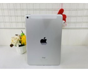 iPad Mini 4 7.9in 64GB Wifi + Cell (Về VN sài sim mạng) / Màu Silver ( Trắng )/ Qsd đẹp tầm 93-94% / Pin 74% Máy trần + kpk / Msfbw: 6474