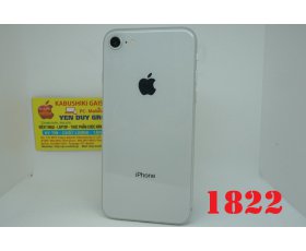 iphone 8 4.7inh / 64G / Q/Tế / Silver ( Trắng Bạc ) / QSD đẹp đến 98% / Máy Trần+KPK / Pin 87% / MS: 1822