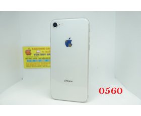 iphone 8 4.7inh / 64G / Q/Tế / Silver ( Trắng Bạc ) / QSD đẹp đến 90% / Máy Trần +KPK / Pin 89% / MS: 0560