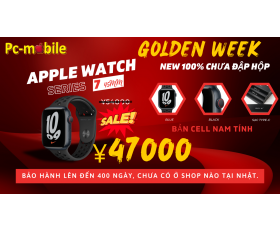 Apple Watch Series 7 Nike 45mm Cell Mặt Nhôm Màu Midnight / Dây Mẫu thể thao Nike màu Black / MS: 1321